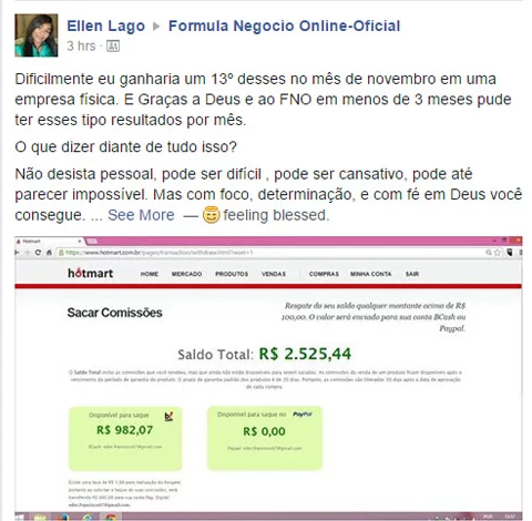 Fórmula negócio online